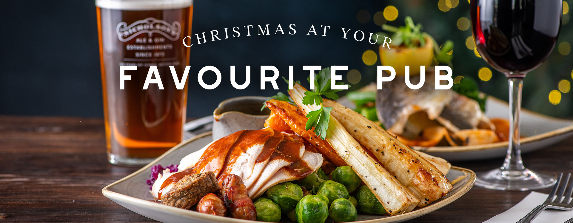 Christmas day menu at The Elephant and Castle