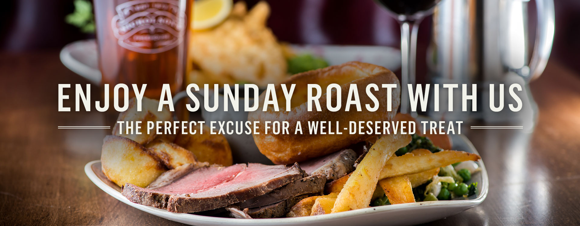 Sunday Roast Dinner at your local Nicholson’s Pub